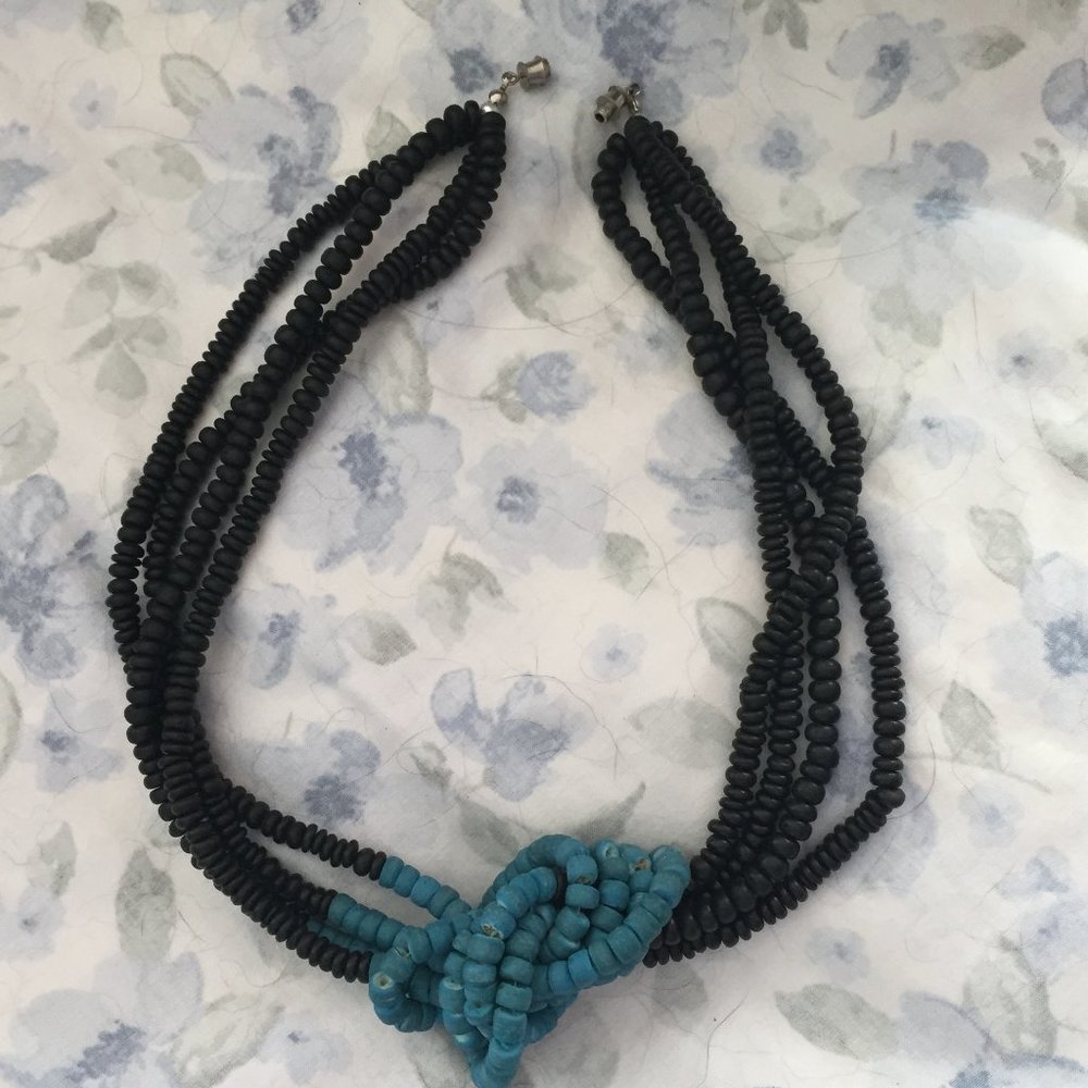Wood Bead 4-Strand Necklace